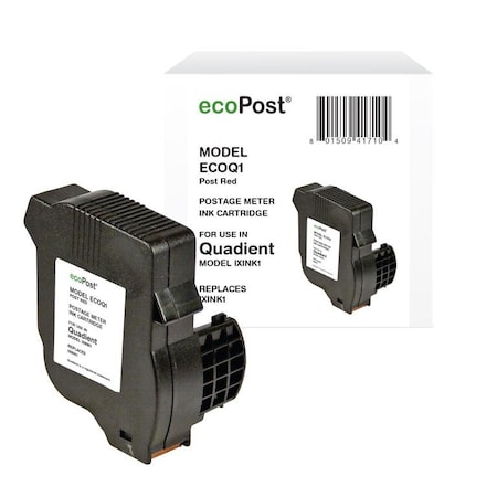 Ecopost Remanufactured Postage Meter Red Ink Cartridge for Quadient IXINK1 ECOQ1